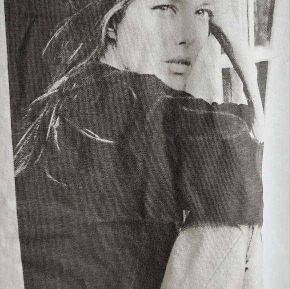 Massimo Dutti Jane Birkin Printed T Shirt Top Short Sleeve Off White siz… - Picture 3 of 4